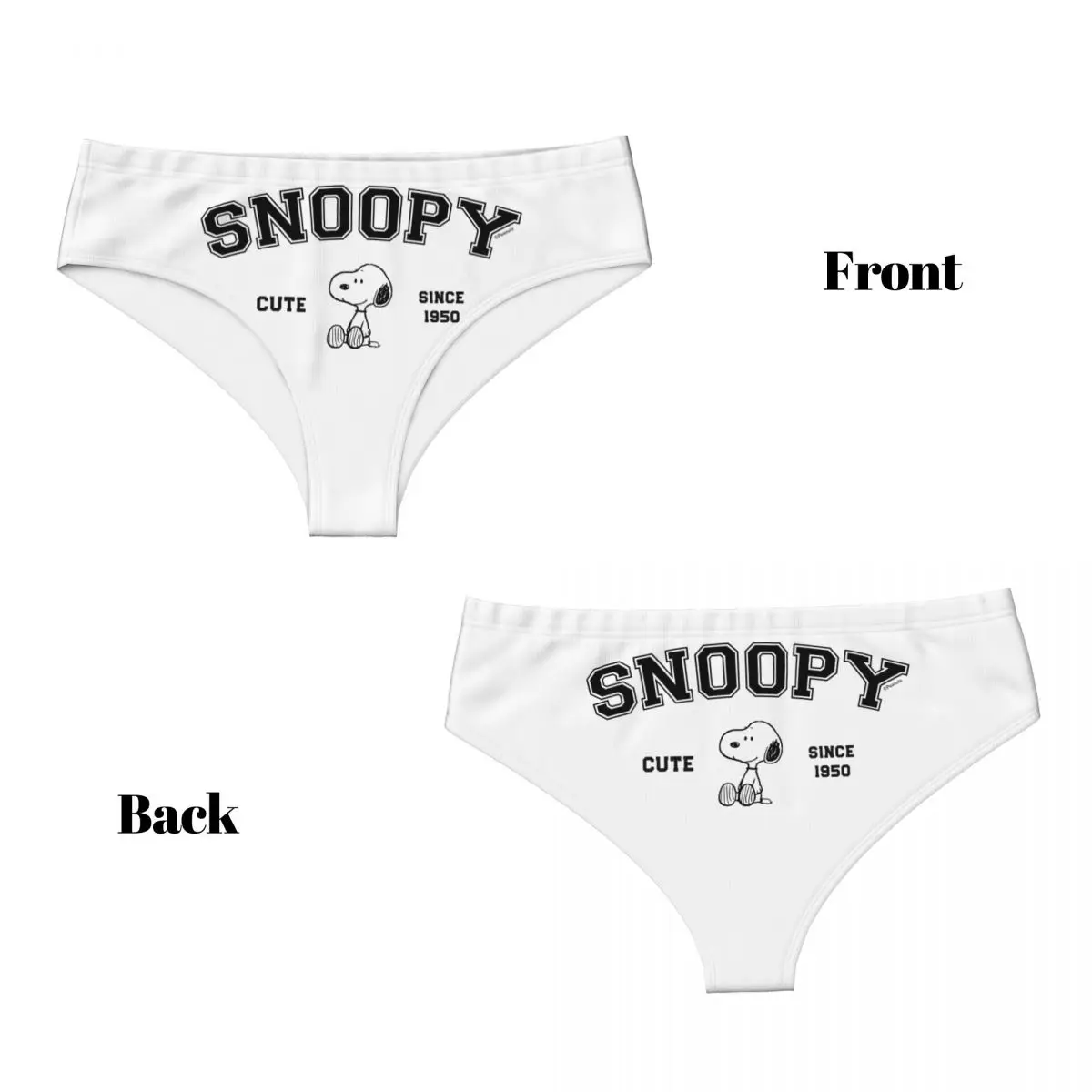 Women's Cute Underwear Brief Comic Peanuts Vintage Snoopy Accessories Cozy Cute Cartoon Dog Ladies Panties Briefs 4