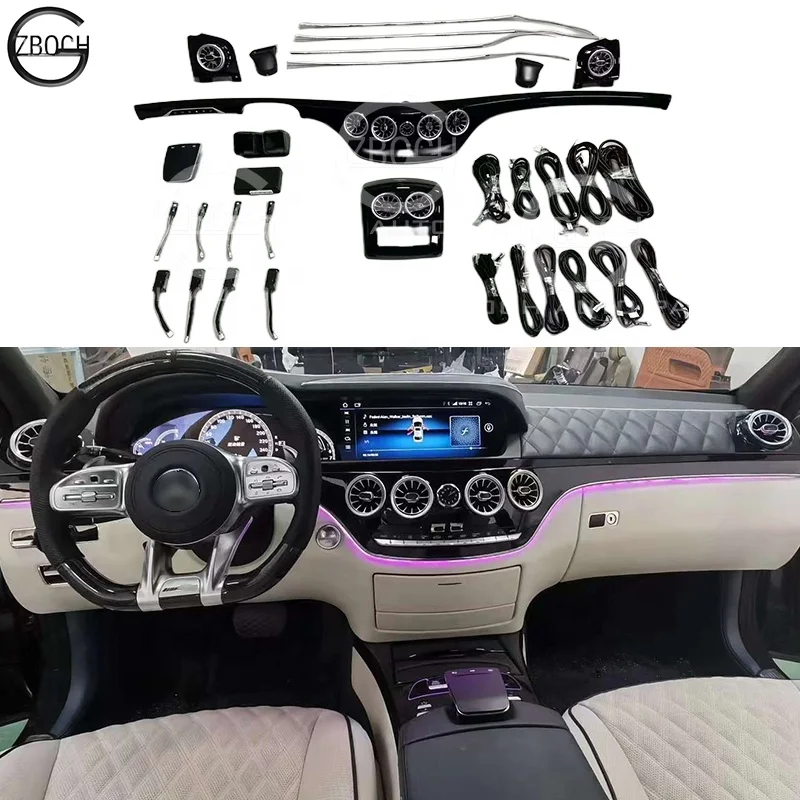 

W221 upgrade to W222 Interior For Benz W221 S600 S500 S350 upgrade W222 W223 Maybach Air Vent Ambient Light Car interior