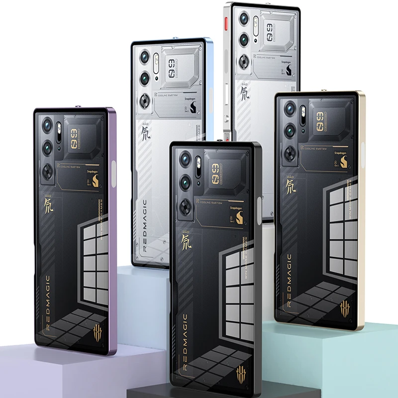 アルミ合金金属フレームバンパー + 強化ガラスバックカバー ZTE ヌビア