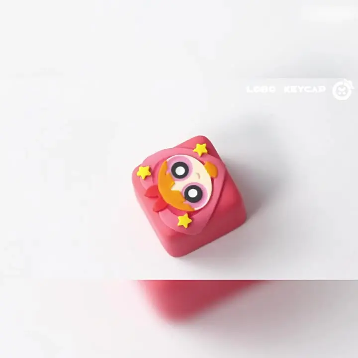 Cute The Powerpuff Girls Key Caps Blossom/Buttercup/Bubbles Resin