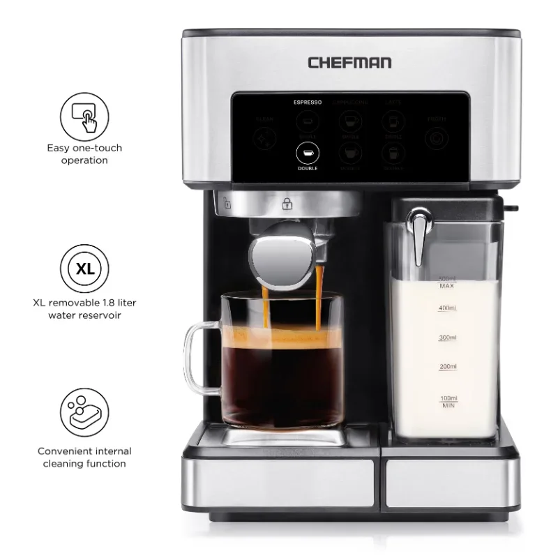 1.8L Barista Pro Espresso Machine, Stainless Steel USA 5