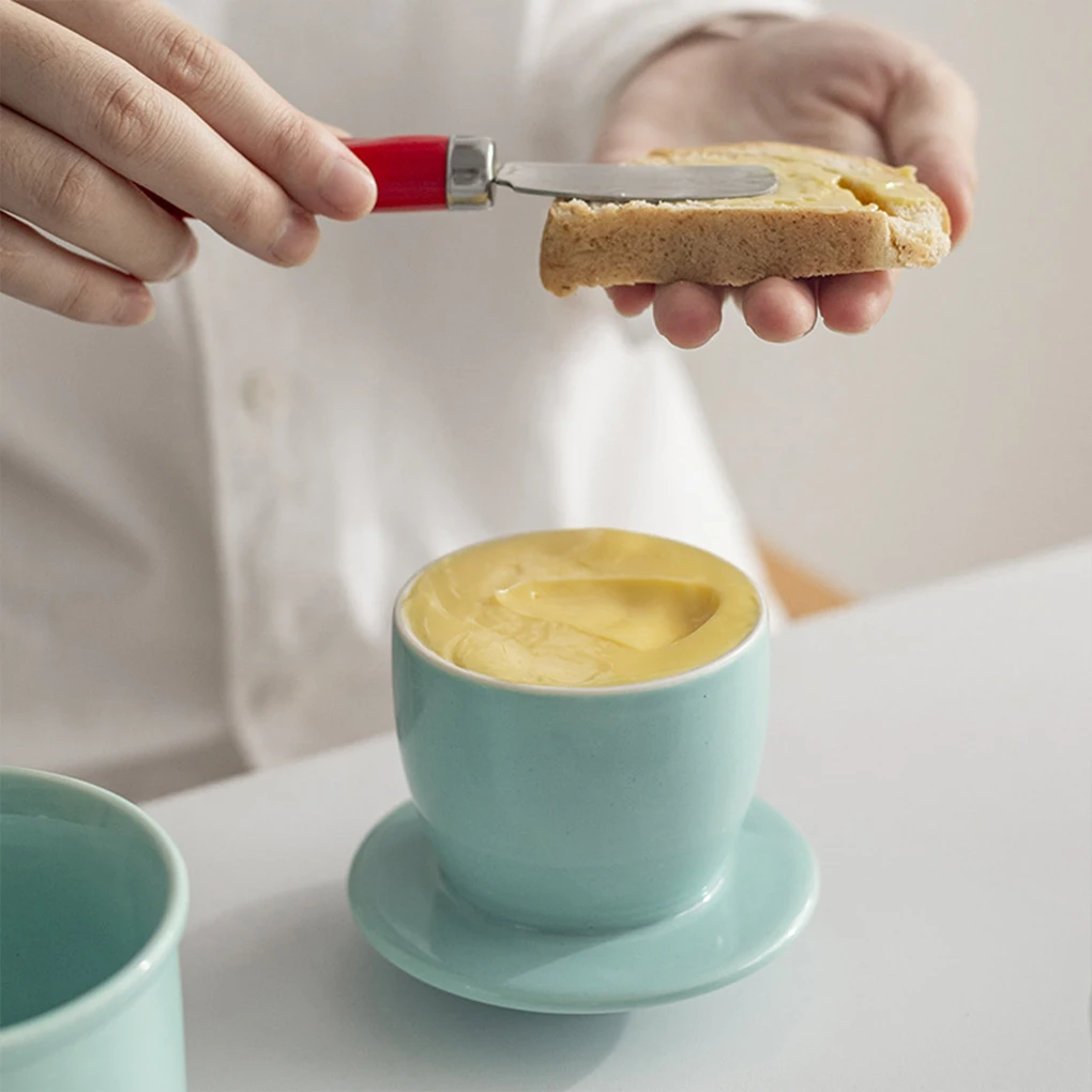 French Butter Crock For Counter With Lid, Spreadable Butter Ceramic Bell Style Jar Dish Keeper Holder Jar