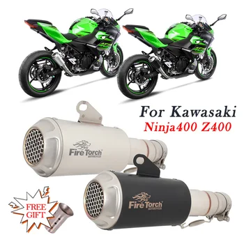 For KAWASAKI Ninja 400 Ninja400 Z400 Z 400 Motorcycle Exhaust Modify MotoGP Middle Link Pipe Escape DB Killer Muffler Bike Tube
