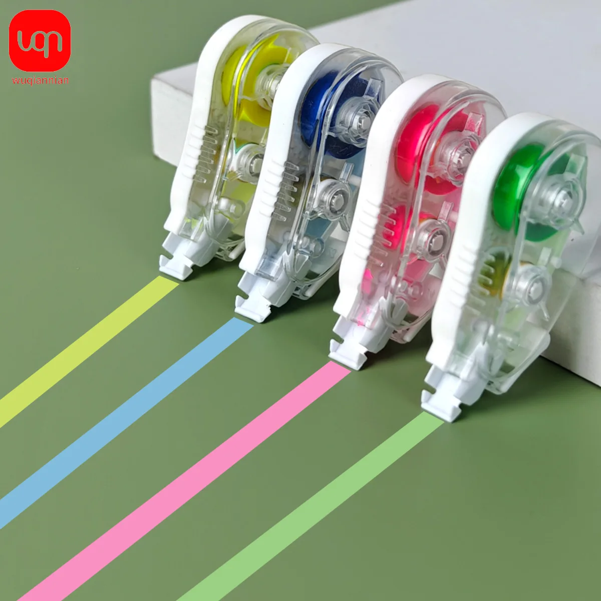 kawaii Highlighter Correction Tape Cute Multi Labeling Marking Masking Tape Erasable Marker Silky for School Office