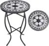 Outdoor Side Table, Round End Table, Patio Accent Table Indoor Plant Stand for Living Room 2