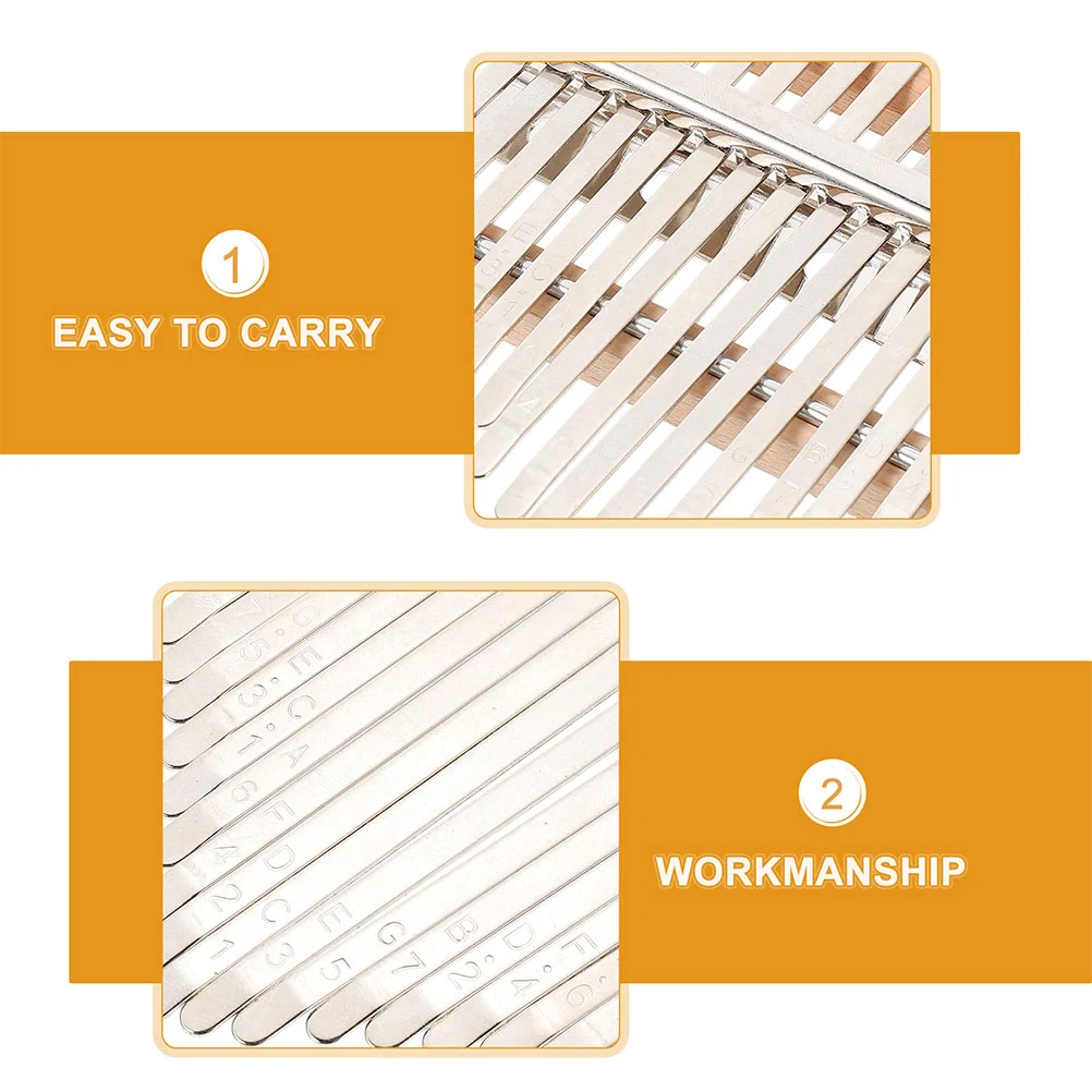 2 Set Thumb Piano Accessories Kit DIY Thumb Piano Parts with 8 Keys for Beginners for Home and School Musical Instruments