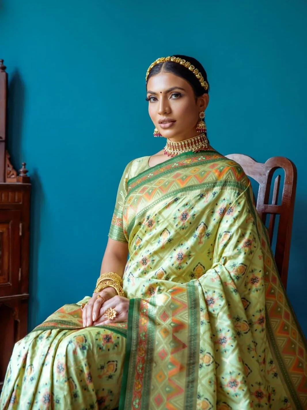 

Saree Blouse Ethnic Sari Indian Party Wear Wedding Soft Silk Saree