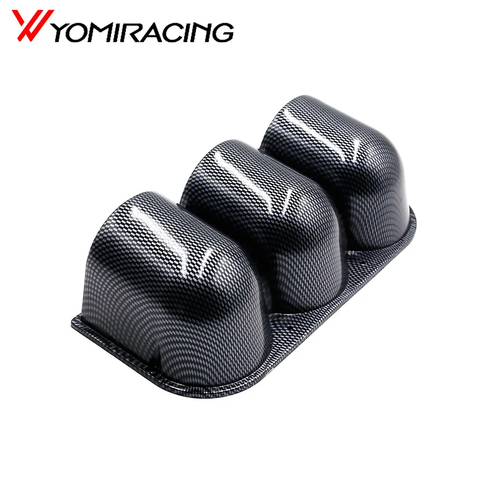 Auto 52Mm Carbonio Triplo Foro Calibro Pod Gauge Cup Dash Pod Mount Holder Pod Supporto In Plastica