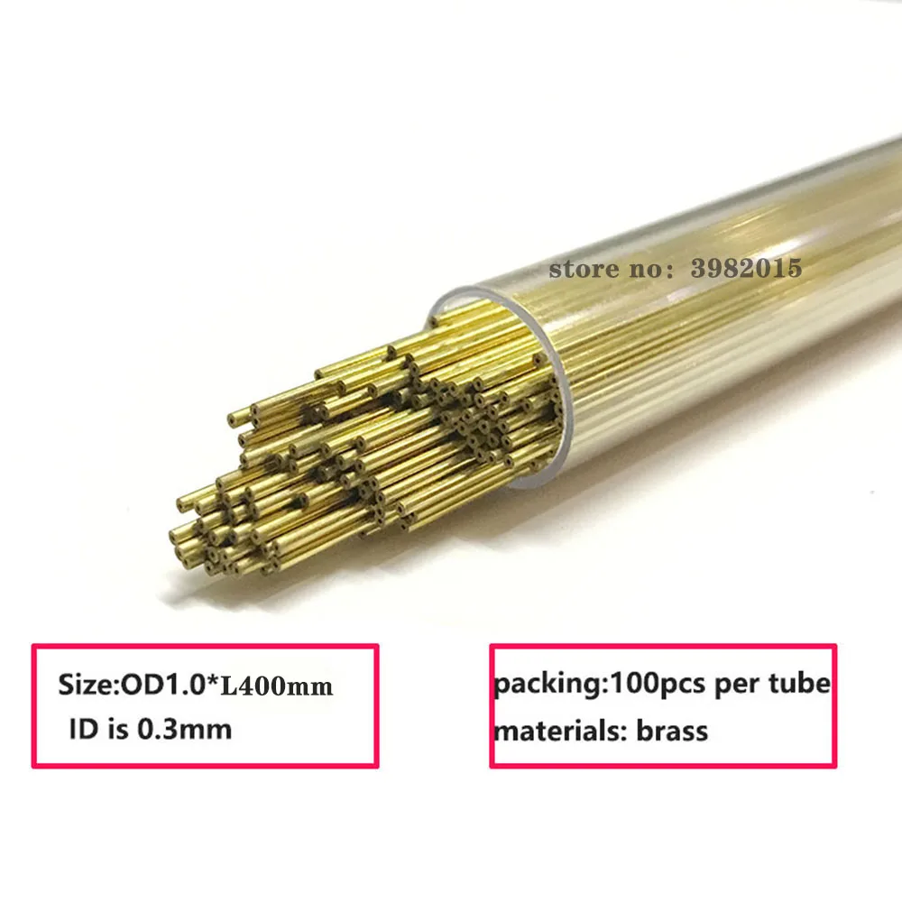 Drilling Brass Electrode Tube OD1.0*400mm Length Single Hole IDfor EDM Drilling Machine