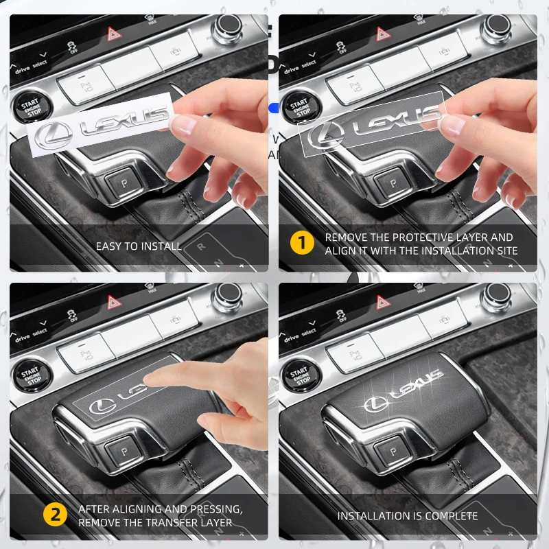 2/5/10개 자동차 로고 3D 금속 스티커 렉서스 F-SPORT ES RX NX LS UX LM LX GX LC RZ IS CT GS RC HS SC용 장식 액세서리