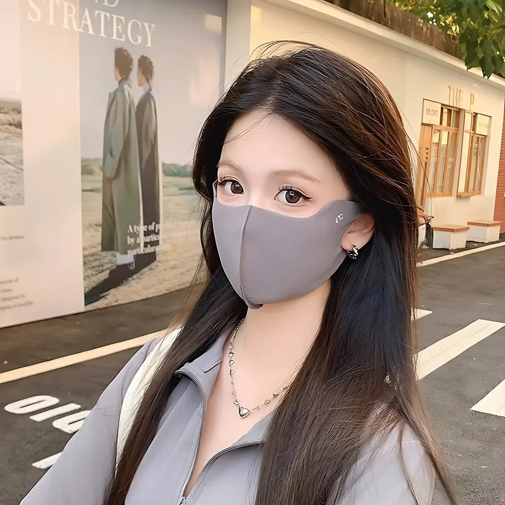 Face Mask Summer UV Protection Mask Women Cooling Ice Silk Breathable Thin Invisible Face Cover Sunscreen Anti-UV Fashionable Outdoor Gear face mask,disposable face mask,cotton face mask,womens face scarf