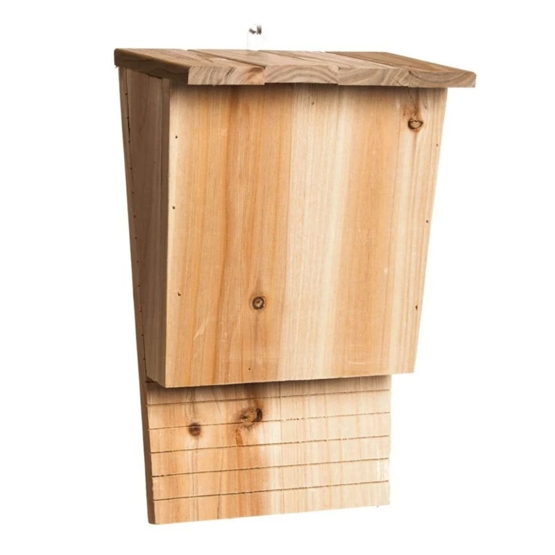 

Wooden Bat House Clean Your Backyard Enjoy the Outdoors Easy to Install Attract Bat Perfect for Outdoor Enthusiasts 6XDE