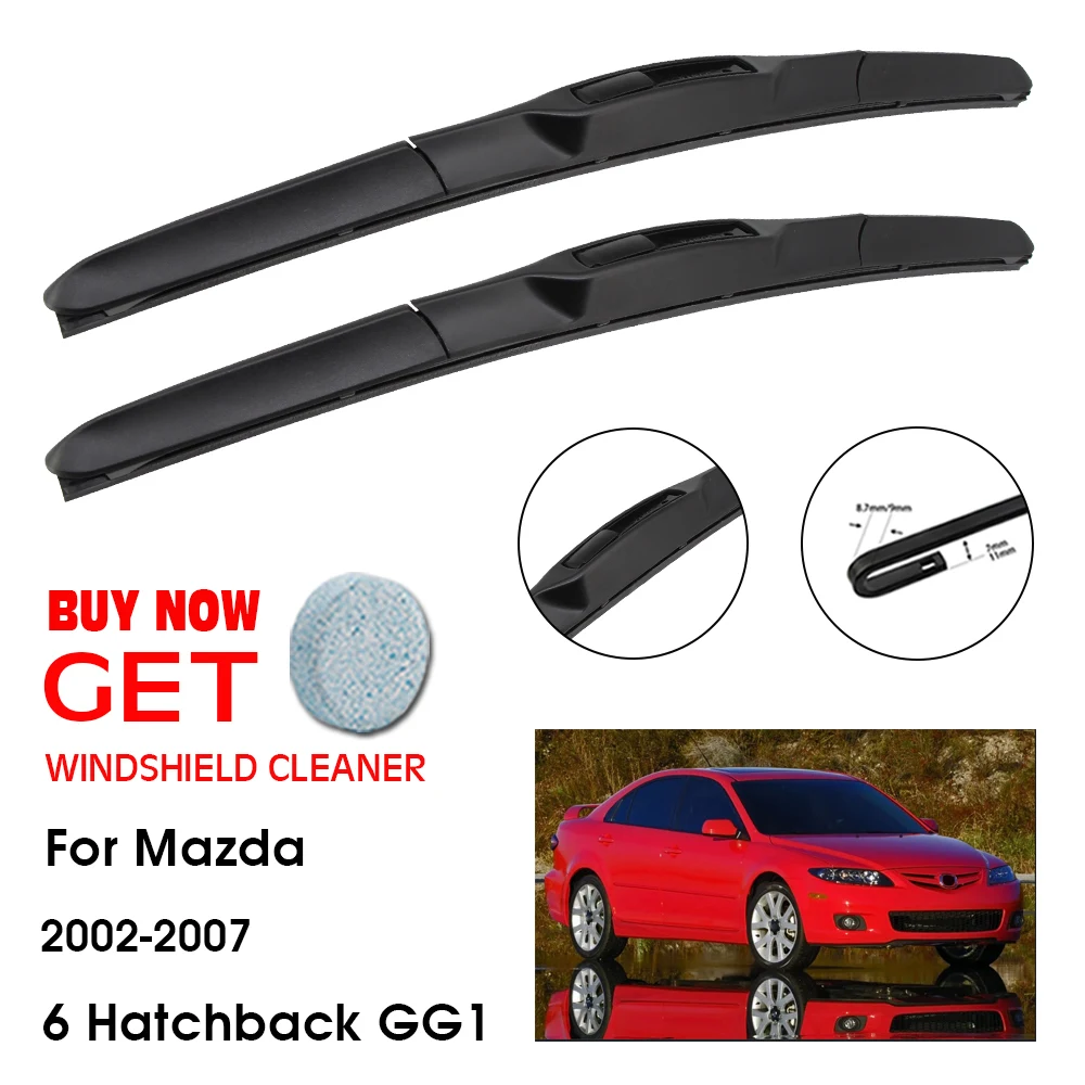 

Car Wiper Blade For Mazda 6 Hatchback GG1 22"+18" 2002-2007 Front Window Washer Windscreen Windshield Wiper Blades Accessories