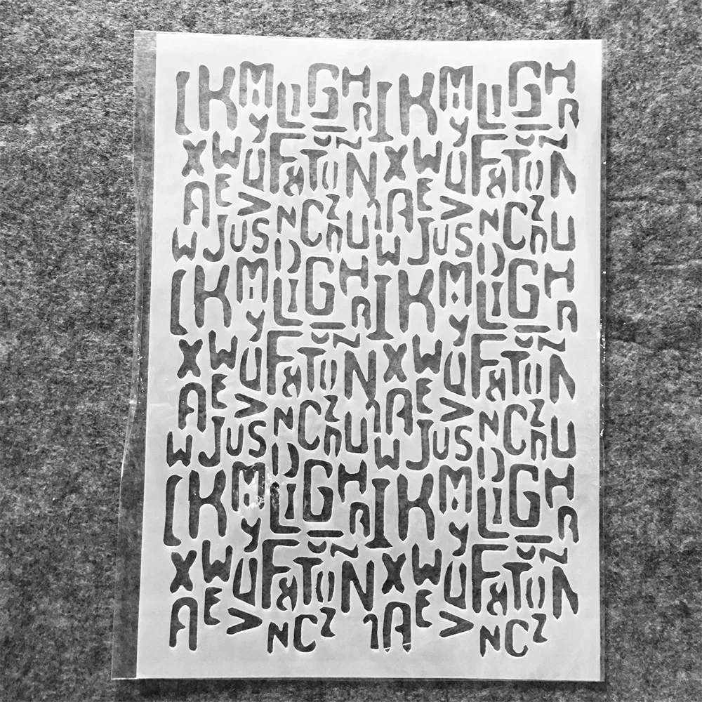 

A4 29cm Letters Alphabet Text DIY Layering Stencils Painting Scrapbook Coloring Embossing Album Decorative Template
