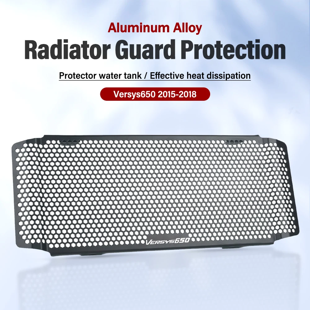 

For Kawasaki Versys 650 Motorcycle Aluminum Radiator Grille Guard Cover Protector Versys 650 2015 2016 2017 2018 Accessories