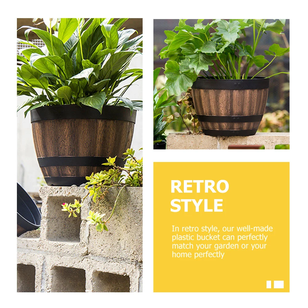 Imitation Wooden Planter 5