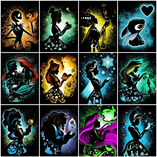 Disney Color Number Adults, Picture Numbers Paint Disney