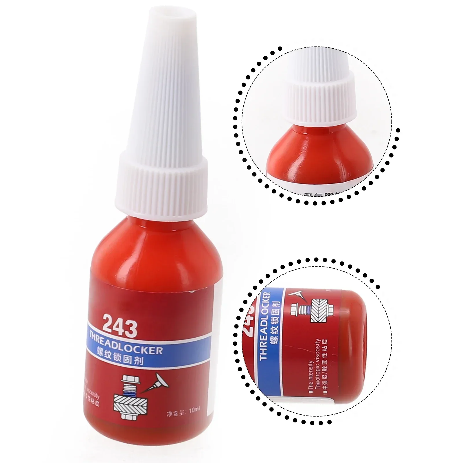 Liquid Glue Threadlocker Glue Anaerobic Glue 10ml Threadlocker 222/242/243/262/263/271/277/290 Anaerobic Adhesive Fit Screw Rust/Screw Not Tight For Pipe Thread Thread lock