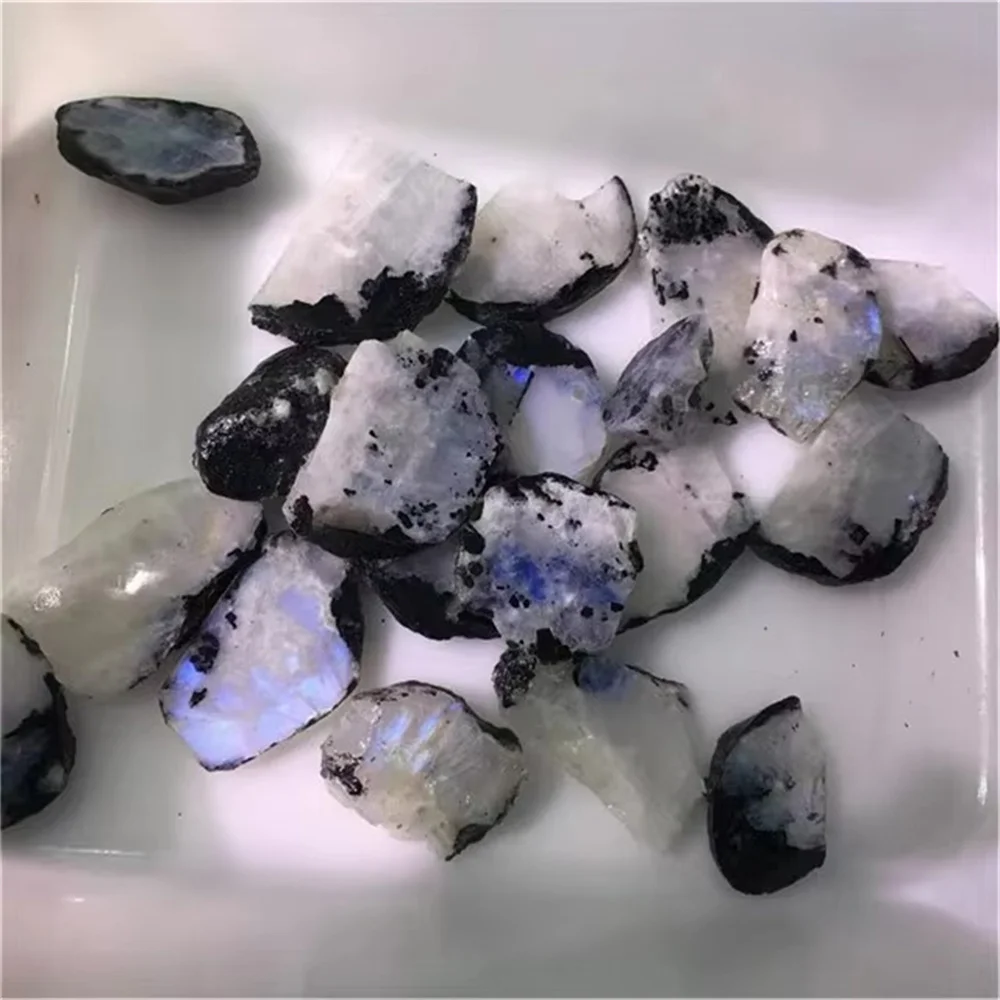 Natural Moonstone Bulk Crystal Raw Rocks Stones Healing Spiritual gemstone Blue flash Moonstone Rough for Home garden fengshui 3