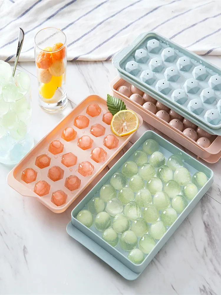 Round Ice Cube Tray Ice Ball Maker Reusable Large Ice Sphere Mold Tray  Round Ice Sphere Tray for Cocktails - AliExpress
