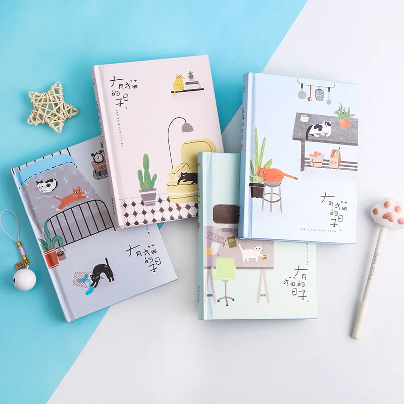 Coreano Gato Bonito Família Planejador de Programação Organizador Pessoal Pequeno Notebook Fresco Plano de Agenda a5 Mais Adequado para Estudantes Presentes - Imagem 6