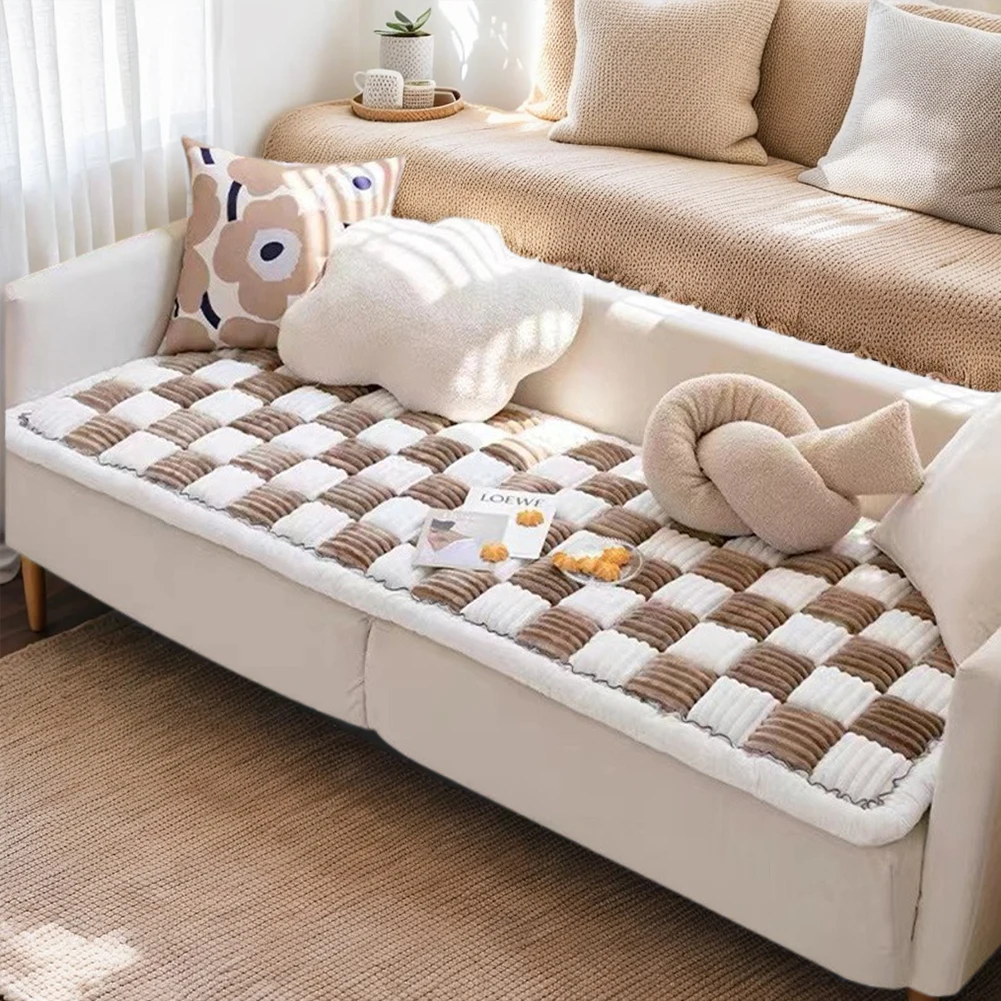 Dog Bed Mat Warm Pet Cat Scratchable Blanket Anti-slip Washable Cushion Sofa Cover Super Soft Plush Thickened Warm Sofa Towel