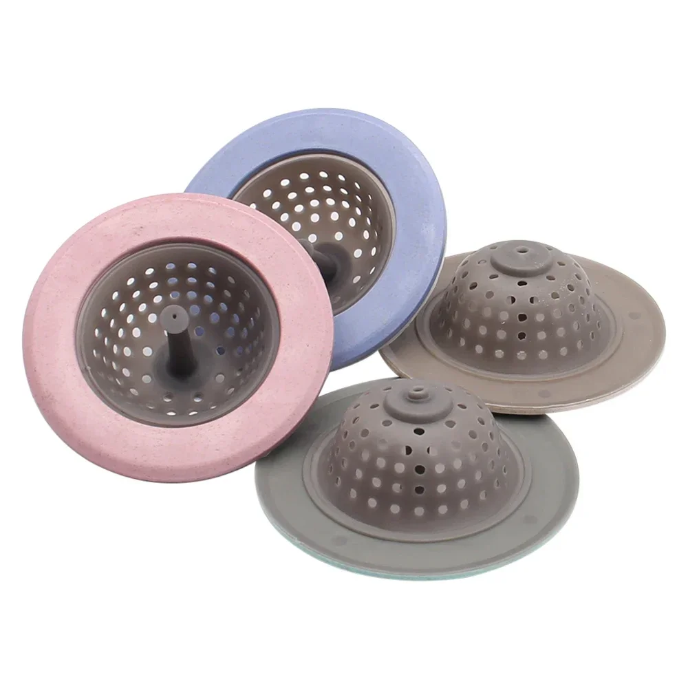 Description Picture 6 of itemSilicone Anti-Clogging Bathroom Sink Drains Bathtub Plugs Strainers Hair Filter Bath Stopper Floor Drain Kitchen Accessories