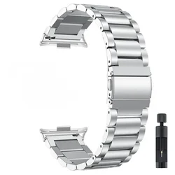 Premium Adjustable Stainless Steel Metal Strap Bracelet - Redmi Watch 4 (Silver)