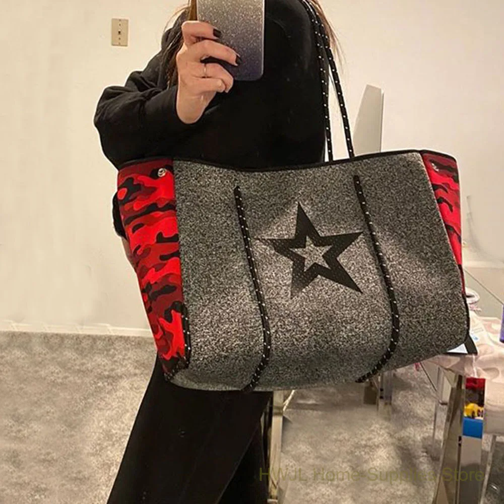 Camo Star Neoprene Carry-All Tote