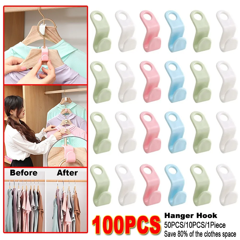 Clothes Hanger Connect Hooks Folding Storage Clothes Rack Wardrobe Hanging Hanger Space Saving