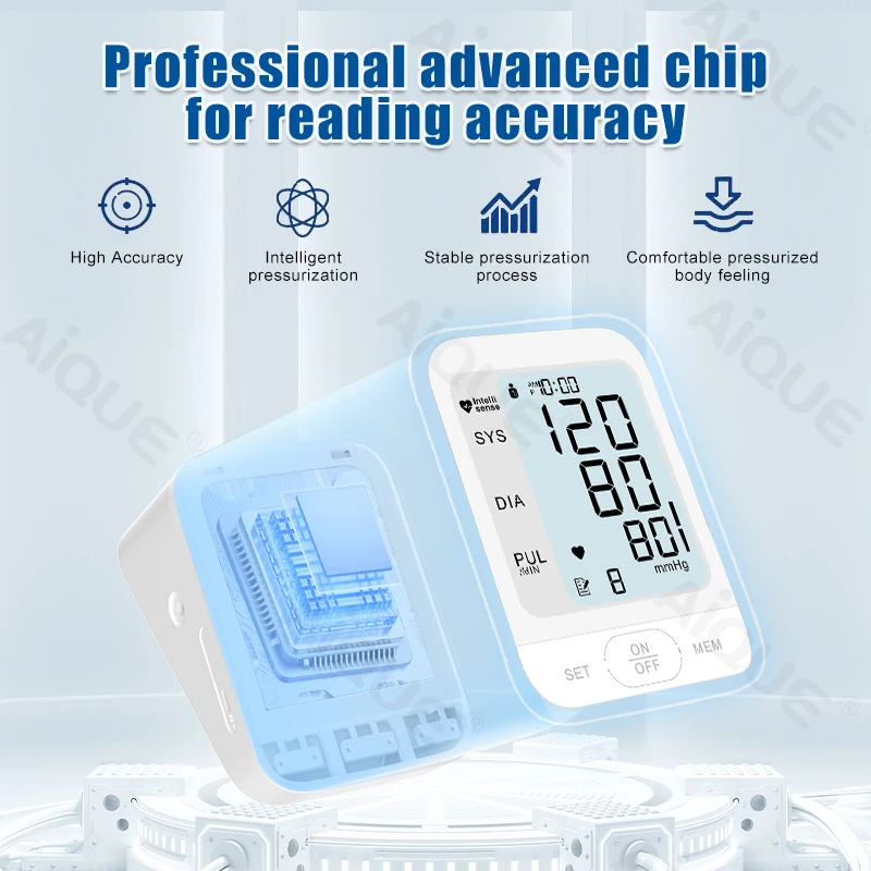 Rechargeable Blood Pressure Monitor Digital Backlit Sphygmomanometer Bp Tonometer Arm Cuff Talking BPM High Accurate blood pressure monitor blood pressure meter