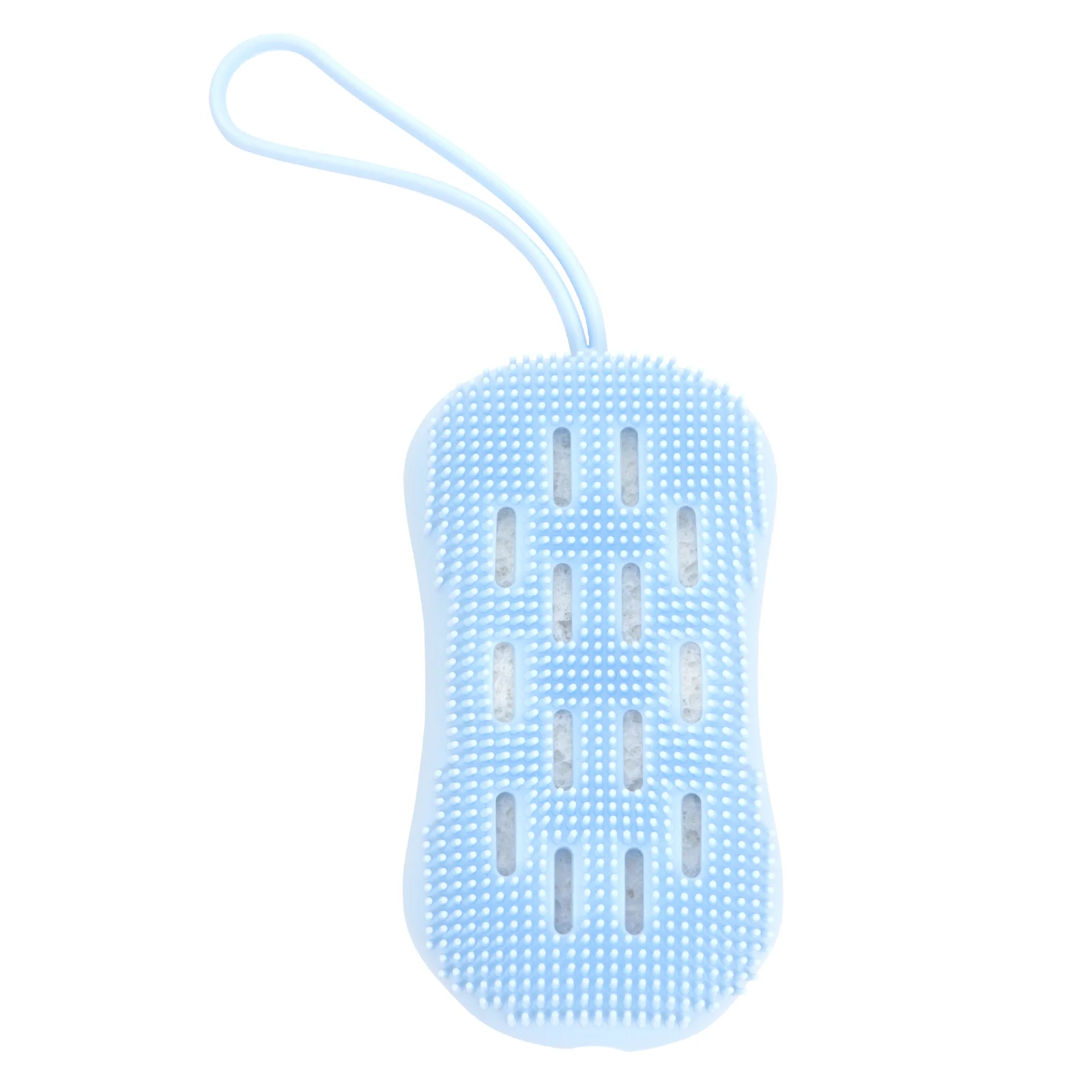 

Blue Shampoo Silicone Cleaning Brush Sponge Rubbing Towel Children Accessories Household Bath Shower Men Baby