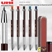 Uni Mechanical Pencil 2.0mm MH-500 Metal Pen Handshaking Sketch Animation Graffiti Cute Pencils Art Supplies Japanese Stationery 1