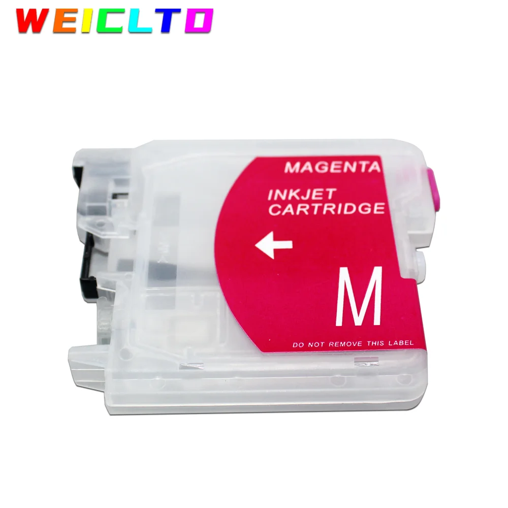 No Chip Refillable Ink Cartridge Brother DCP-J125 185C 195C J315W printer WEIC LC38 LC39 LC61 LC65 LC980 LC985 LC990 LC1100 printer supplies inkjet ink cartridge ink cartridge
