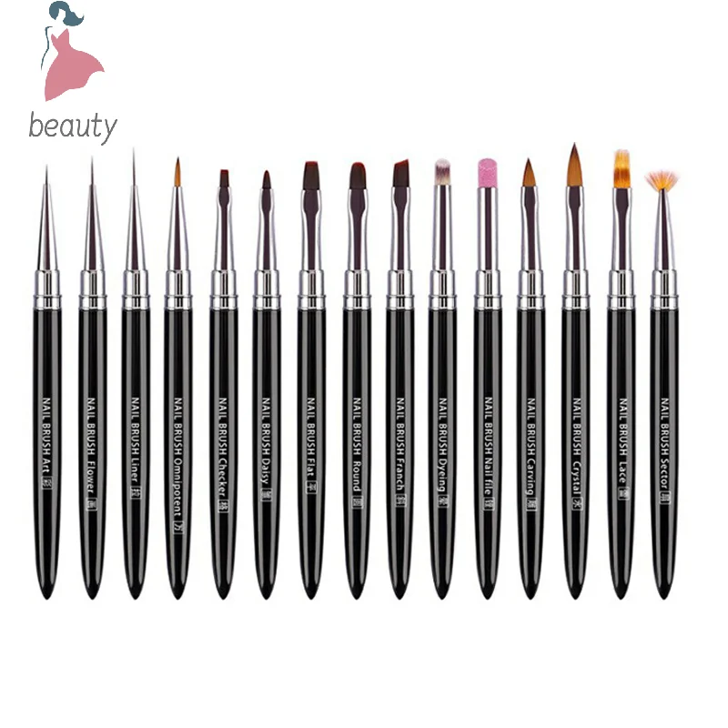 Liner Brush Manicure Professionnel Brushes Tools Nail Glue Phototherapy Pen UV Gel Brush Pen Acrylic Nail Art Painting Drawing