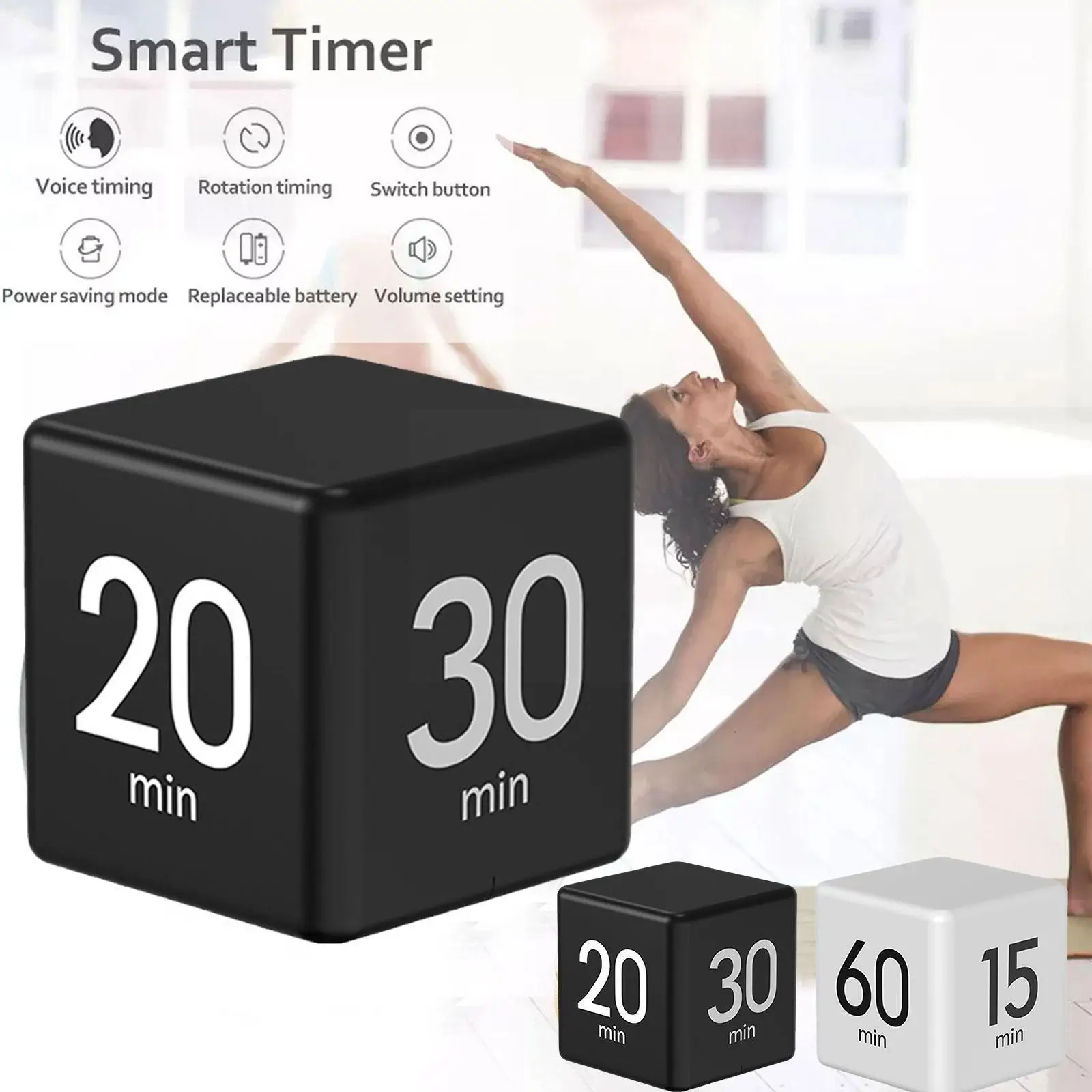 

Cube Kitchen Timer Cubic Timer Minutes For Time Management Kids Timer Workout Timer Cooking Accessories Cooking Tools W8Q2