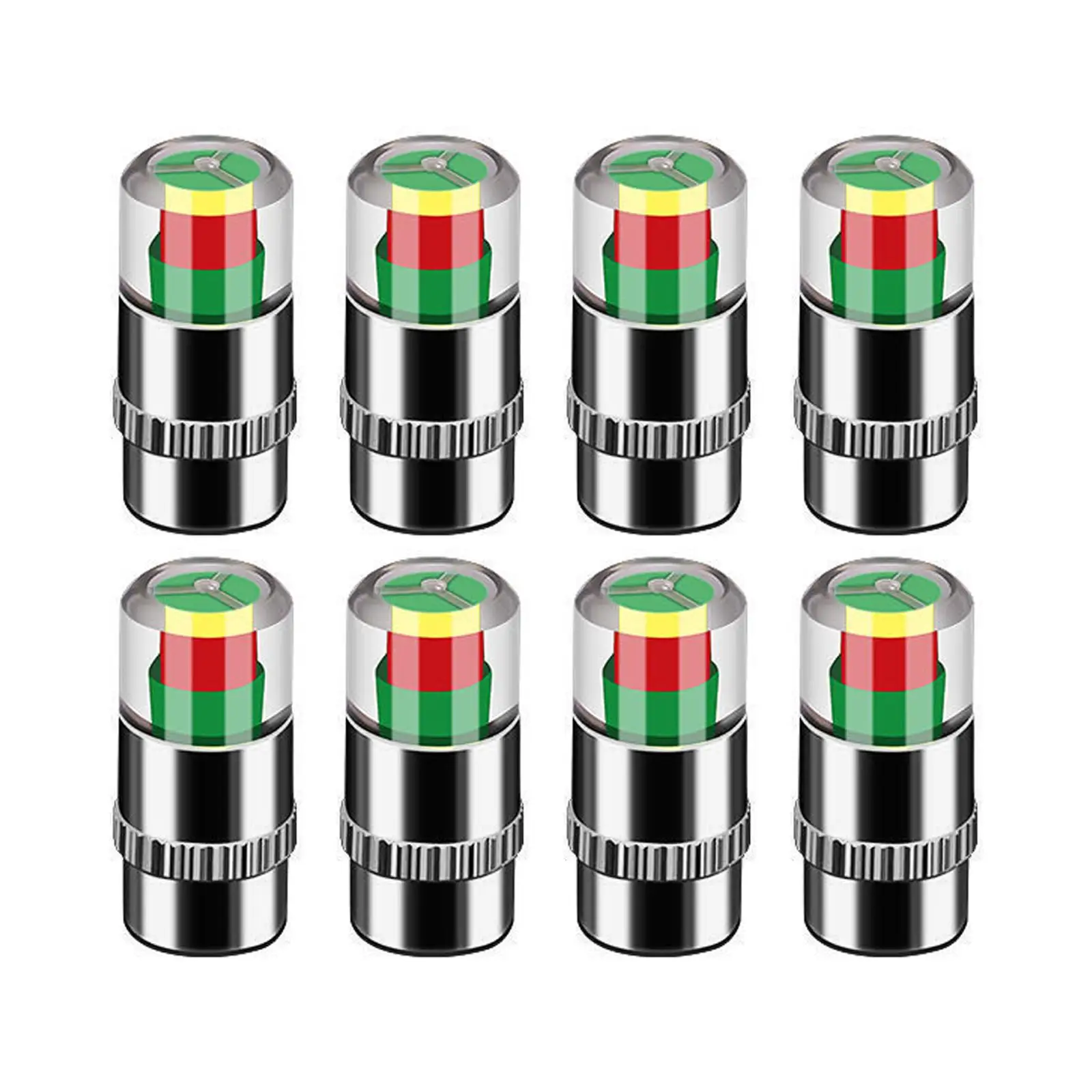Indicatore di Pressione Pneumatici Auto con Allarme, Set da 4 Pezzi, Tappi Valvola con Manometro, Accessori Auto, Tappi Manometro Pressione Pneumatici Utili - immagine 2