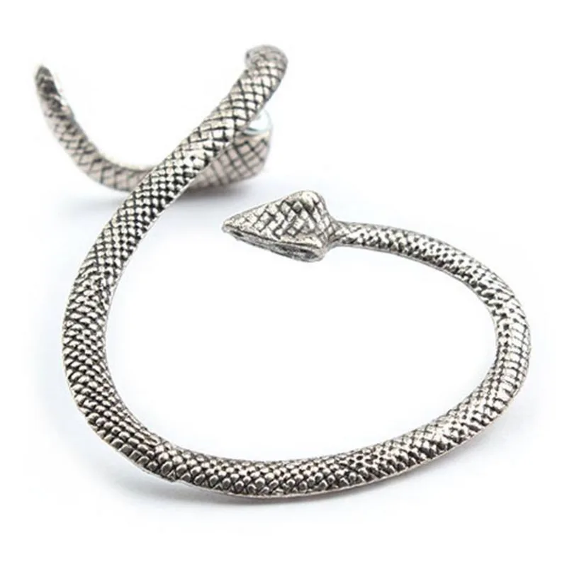 Gothic Punk Snake Winding Cuff Earrings 1 Pcs for Women