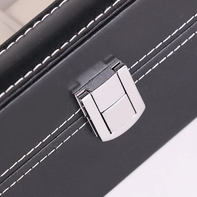 6 Slots PU Leather Watch Display Storage WristWatch Box Holder Storage Case Organizer Black Watch Bracket Display Box watch storage box watchband storage bag watch storage bag watch storage pouch watch display stand leather storage box