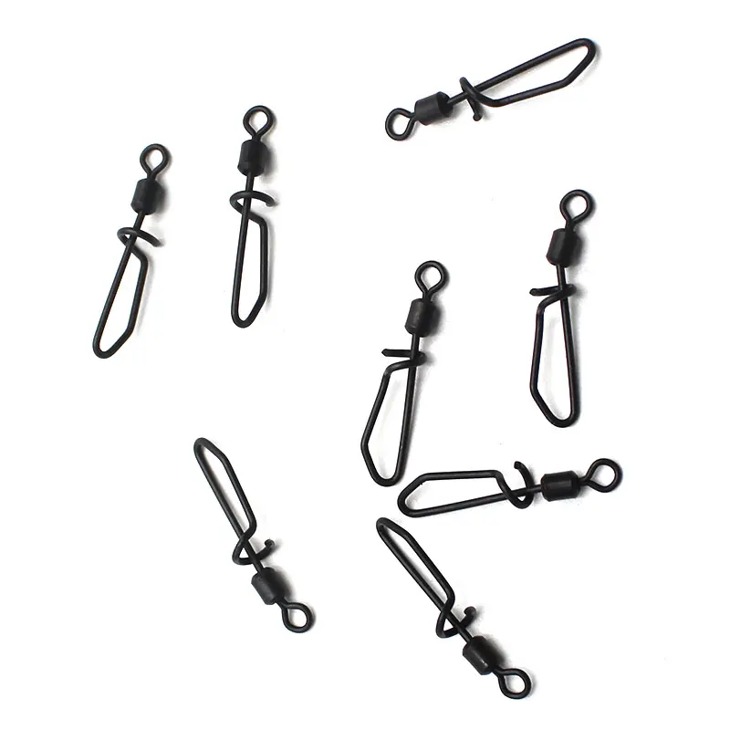 15PCS Carp Fishing Swivel Rings Snap Swivel For Fishing Accessories