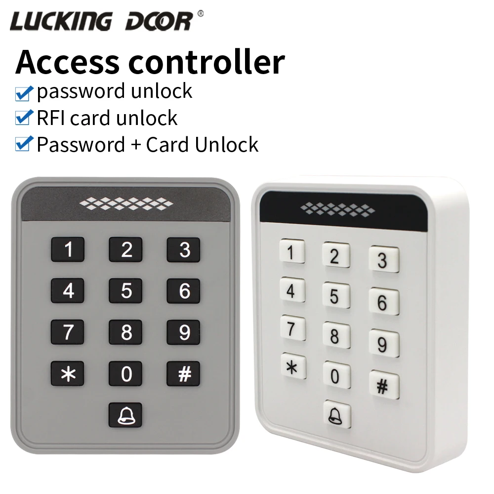 

Standalone 1000 User Simple Version Access Control Keypad Password 125KHz 13.56MHz Proximity Card Door Opener Wiegand Output