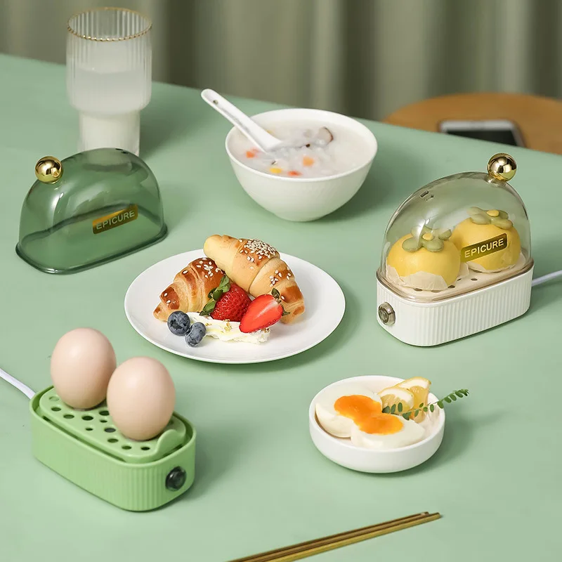 NEW Multifunctional Electric Egg Cooker Heater Automatic Power Off Mini Eggs Food Steamer Poacher Breakfast Cooking Machine EU - 2