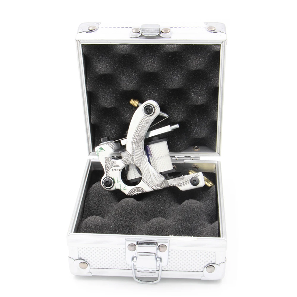 New Arrival Coil Tattoo Machine Guns 10 Wraps Tattoo Gun & Aluminum