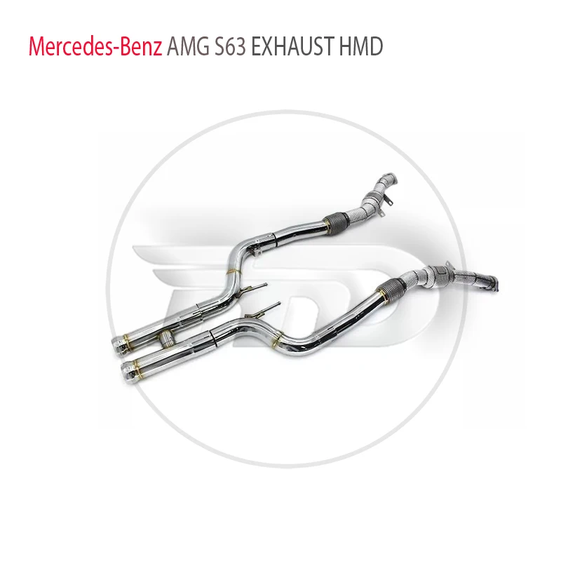 

HMD Exhaust System High Flow Performance Downpipe for Mercedes Benz AMG S63 W222 5.5T With Catalytic Converter Racing Pipe