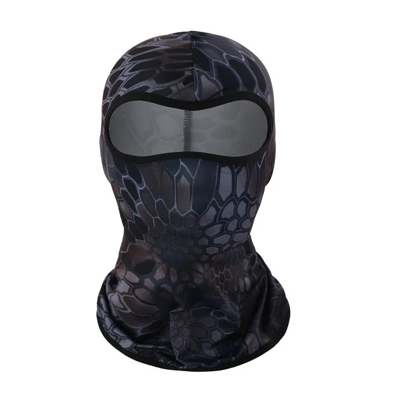 2022 Trendy maschera per cappuccio traspirante Outdoor multiuso Python Lycra cappello antivento ciclismo escursionismo passamontagna a un foro