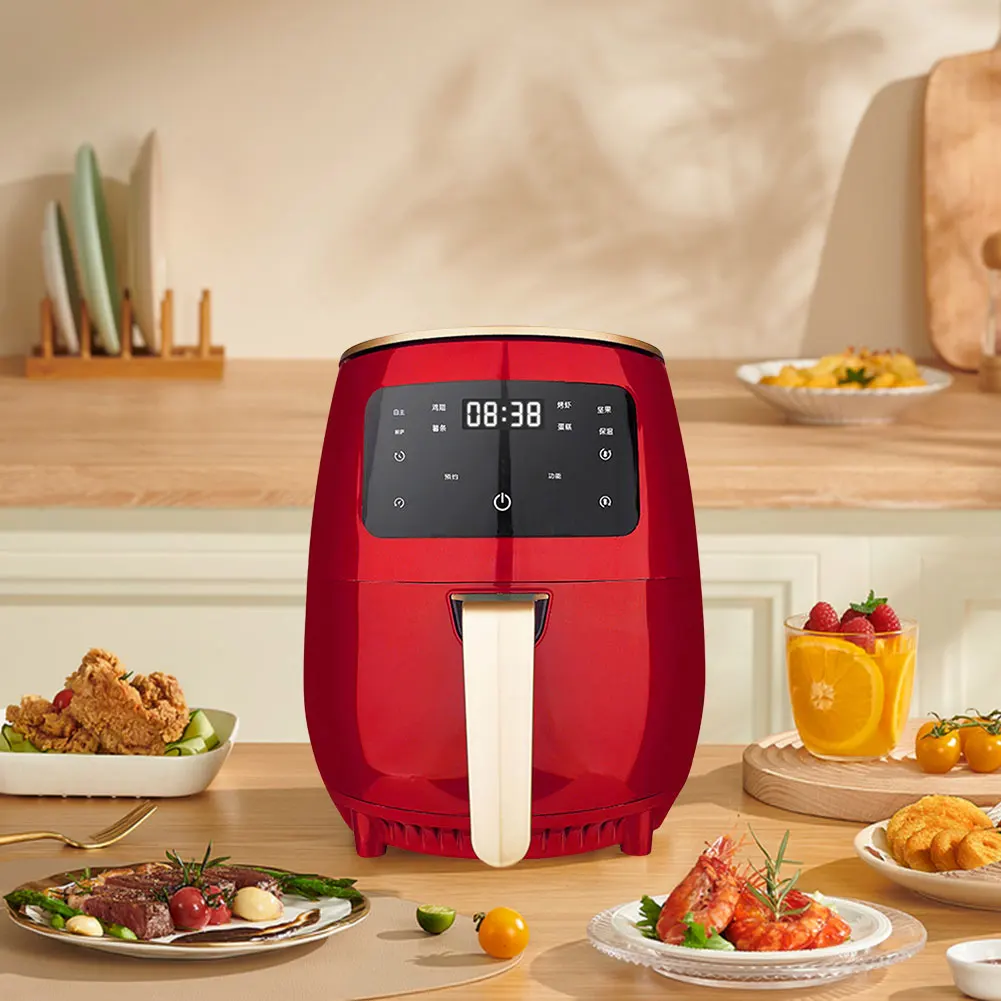 4.5L Smart Air Fryer Compact Air Fryer Multi-Function Mini Air Fryer Portable Air Fryer for French Fries Chicken Wings 4