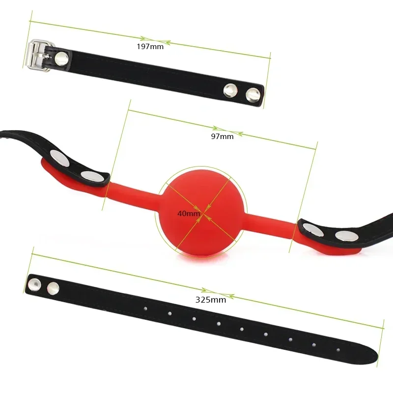 Silicone Gag Ball Sex Toys Open Mouth Gag BDSM Bondage Mouth Ball Woman Couples Adult Sex Games Erotic Accessories Harness sex party toys erotic sex toy sex toys sex bondage toys
