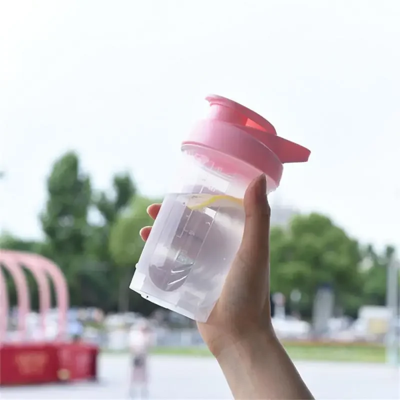 Sports Water Bottle Portable Water Bottle 5/3/1Pcs New 300ML Cute Water Bottle for Girl Drink Leak Proof Sports Bottles Protein Shaker Water Bottle Drinkware BPA FREE
