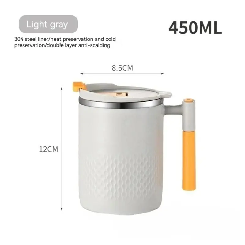 Portable Double-layer Anti-scalding Coffee Mug 304 Stainless Steel Water Cup Handle Cover Leak-proof Thermos Cups Mugs coffee mug