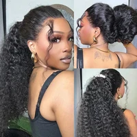 Perruque Full Lace 36 pouces 360, Ondulations Profondes, Dentelle HD, Pré-épilée, Bouclée, Densité 230, Perruques Frontales 13x6 Water Wave, Perruques Brésiliennes en Cheveux Humains 13x4 3